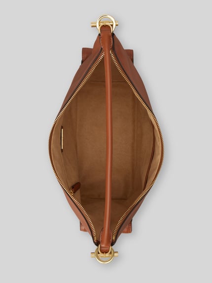 Lauren Ralph Lauren Umhängetasche aus echtem Leder Cognac 5