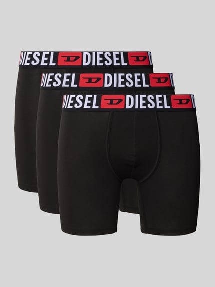 Diesel Trunks mit Logo-Stitching Modell 'Max' im 3er-Pack Black 1
