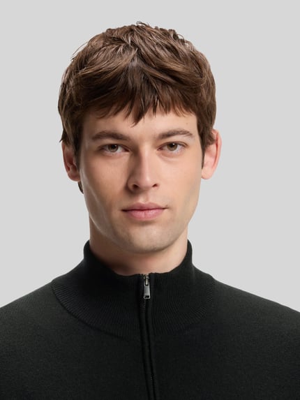 BOSS Regular Fit Pullover aus Schurwoll-Kaschmir-Mix Modell 'H-Hemarlo' Black 3