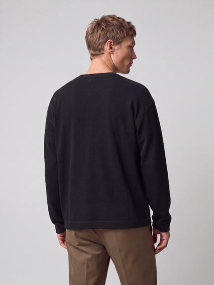 ARMEDANGELS Langarmshirt mit Waffelstruktur Black 5