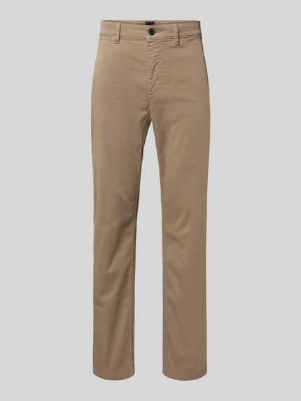 BOSS Orange Regular fit chino van katoenmix Lichtbruin - 2
