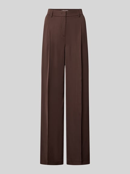 Wide leg bandplooibroek met achterzakken Shop The Look MANNEQUINE