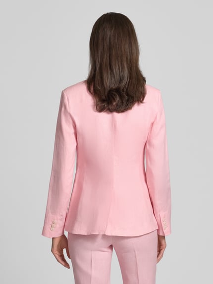 MANGO Slim Fit Blazer mit Paspeltaschen Modell 'BORELI' Hellrosa 5