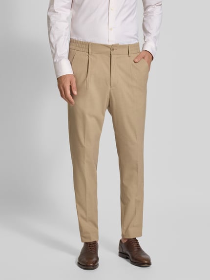 s.Oliver BLACK LABEL Slim Fit Anzughose mit elastischem Bund Camel 4
