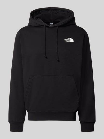 Produktfoto, Regular Fit Hoodie mit Kapuze Modell "EVOLUTION BOX" van The North Face in zwart katoenmix met kangoeroezak en elastische boordjes, Heren