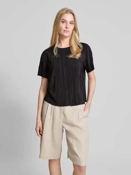 s.Oliver RED LABEL Regular Fit T-Shirt mit Plissee BLACK 4