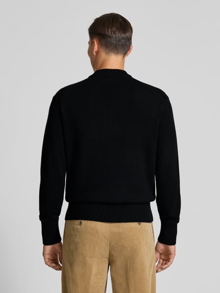 Selected Relaxed Fit Strickpullover aus Woll-Kaschmir-Mix Modell 'Calle' Black 5