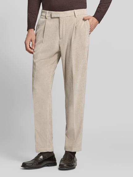CINQUE Straight Fit Cordhose aus elastischem Material-Mix Sand 4
