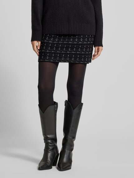 Liu Jo White Minirock mit Reißverschluss Metallic Black 4