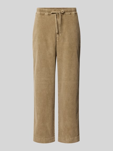 Produktfoto, Cordhose mit Stretch-Anteil von Officine Générale in Beige, Baumwoll-Elasthan-Mix, breiter Cord, Relaxed Fit, elastischer Bund, Tunnelzug.