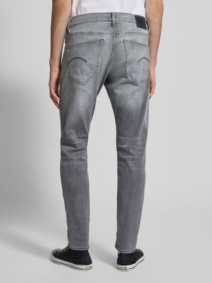 G-Star RAW Slim Fit Jeans im Used-Look Modell '3301' Hellgrau 5