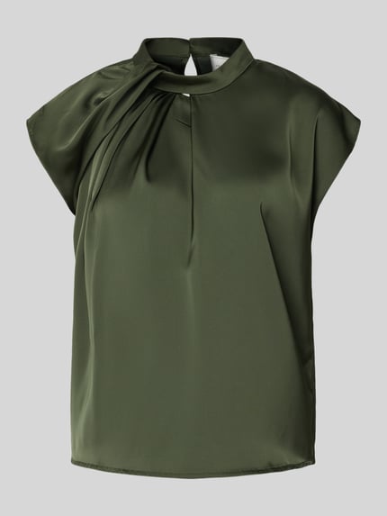 Top bluzkowy z satyny z detalem w postaci węzła model 'Fleur Drapy' Shop The Look MANNEQUINE