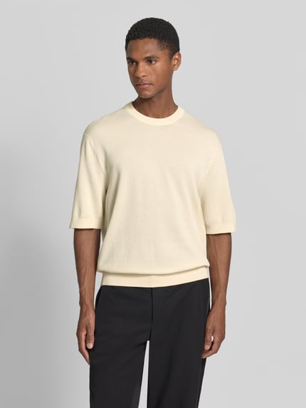 Selected Relaxed Fit T-Shirt aus reiner Baumwolle Modell 'TORINO' Offwhite 4