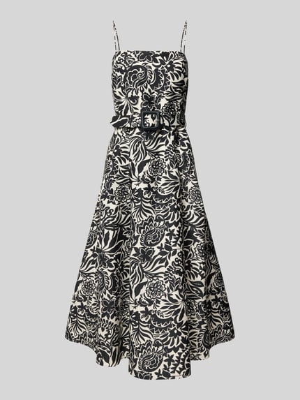Lauren Ralph Lauren Knielanges Cocktailkleid mit Gürtel Black 2