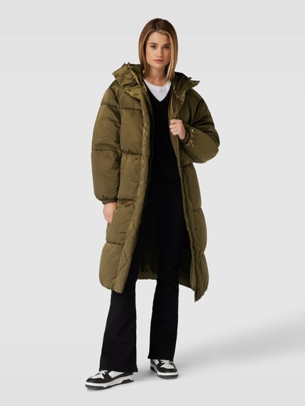Tommy Jeans Steppmantel mit Kapuze Oliv 1