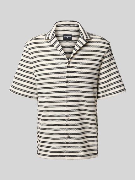 Strellson Regular Fit Freizeithemd mit Allover-Muster Modell 'CLIRO' Black 2