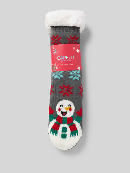 CAPELLI NEW YORK Socken mit geripptem Abschluss Hellgrau 3