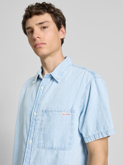 Calvin Klein Jeans Jeanshemd mit Kentkragen Jeansblau 3