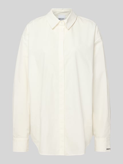 Oversized overhemdblouse met statement-stitching model 'Leya' Shop The Look MANNEQUINE