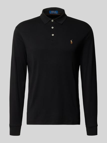 Polo Ralph Lauren Slim Fit Poloshirt aus reiner Baumwolle Black 2