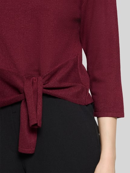 Betty Barclay Pullover mit Bindeknoten-Detail Bordeaux 3