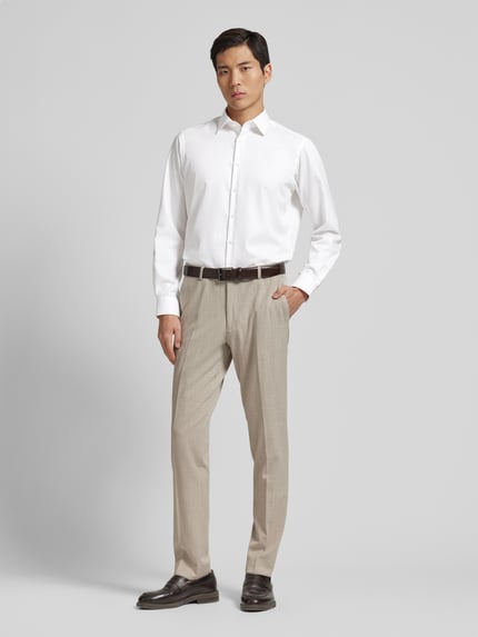 Christian Berg Men Regular fit zakelijk overhemd van fijn twill Wit - 1