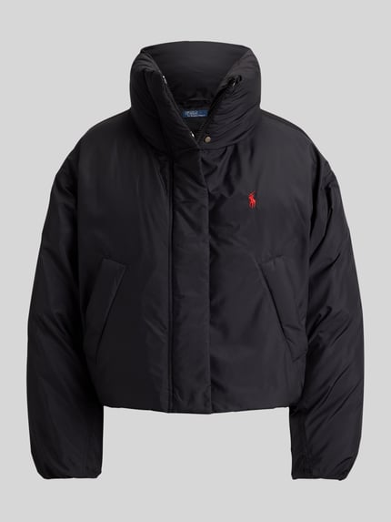 Polo Ralph Lauren boxy fit gewatteerd jack met gestikt logo Zwart - 2