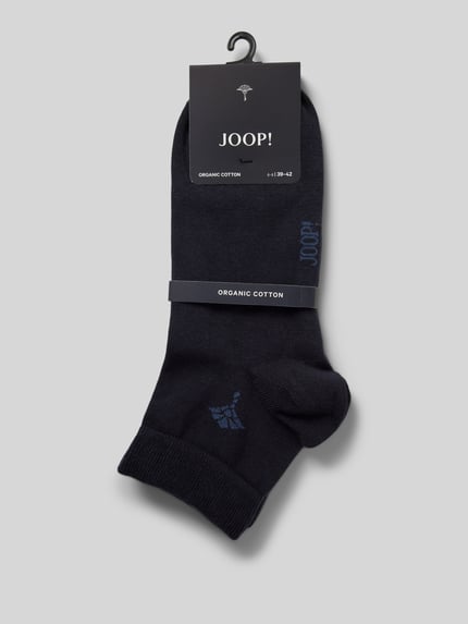 JOOP! COLLECTION Skarpety damskie JOOP! Collection;Mieszanka bawełny z dodatkiem streczu;Elastyczne, prążkowane ściągacze;Wyhaftowane logo;Szwy działowe Granatowy 3