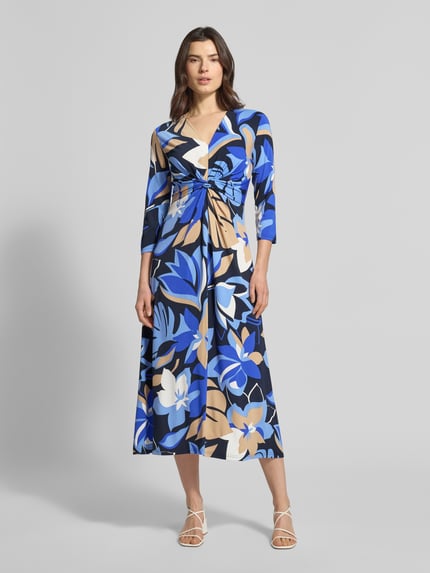 Betty Barclay midi-jurk met all-over bloemenmotief Koningsblauw - 4