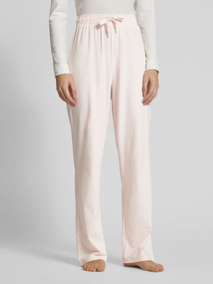 BOSS Straight leg sweatpants met tunnelkoord Lichtroze - 4