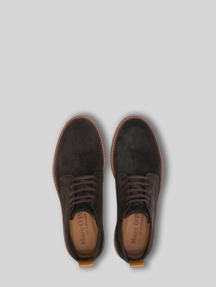 Marc O'Polo Boots aus Rindvelours mit Kreppsohle Dunkelbraun 5