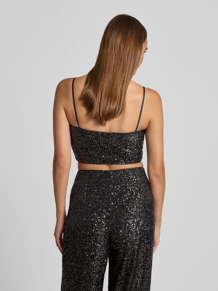 Jake*s Cocktail Slim Fit Top mit Allover-Pailettenbesatz Black 5
