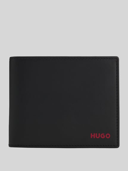 HUGO Portemonnaie aus echtem Rindsleder Modell 'Tibby_2.0_Trifold' BLACK 1
