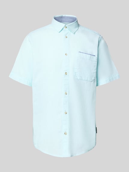 Tom Tailor Regular Fit Freizeithemd aus reiner Baumwolle Helltuerkis 2