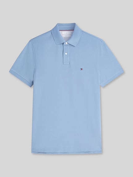 Tommy Hilfiger Regular Fit Poloshirt aus Baumwoll-Mix Hellblau 2