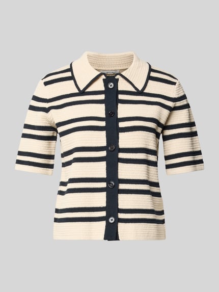 Strickshirt mit Knopfleiste Modell 'Dertiny' Shop The Look MANNEQUINE