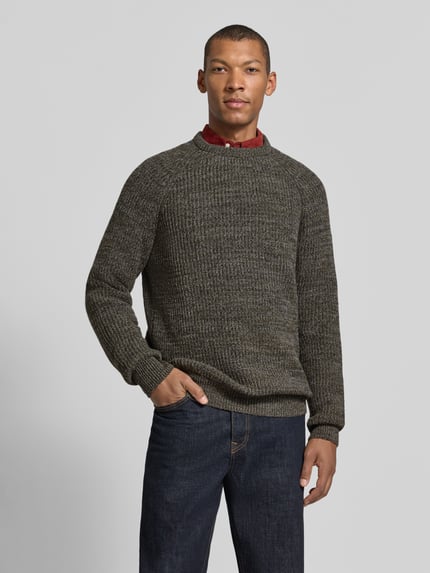 Barbour Strickpullover aus reiner Wolle Modell 'BARBOUR HORSEFORD' Oliv 4