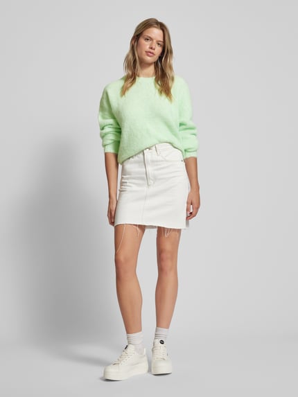 Colourful Rebel Regular fit gebreide pullover met wol Model 'OlIVIA' Mintgroen - 1