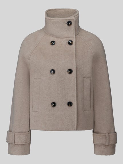 Jake*s Casual Regular Fit Kurzmantel mit Viskose-Woll-Anteil Taupe 2