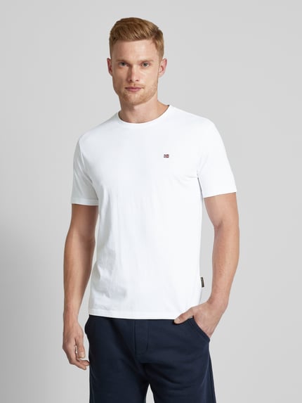 Napapijri T-Shirt mit Label-Stitching Weiss 4