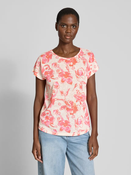 Christian Berg Woman T-shirt met ronde hals Lichtrood - 4