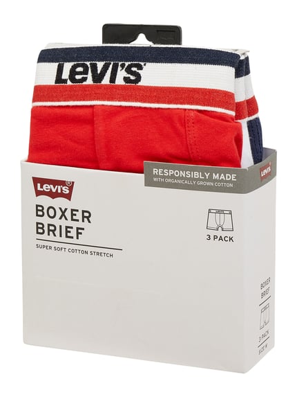 Levi's® Bokserki z domieszką stretchu w 3‑pakiecie Czerwony 2