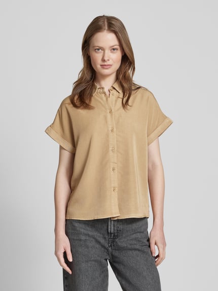 Jake*s Casual Hemdbluse mit Knopfleiste Sand 4