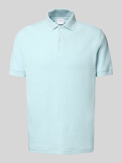 Selected Regular Fit Poloshirt aus Baumwoll-Mix Modell 'JASON' Hellblau 2