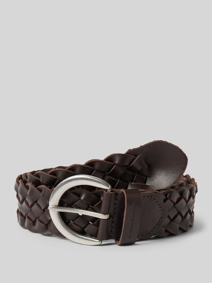 Gevlochten riem van echt leer in used-look Shop The Look MANNEQUINE