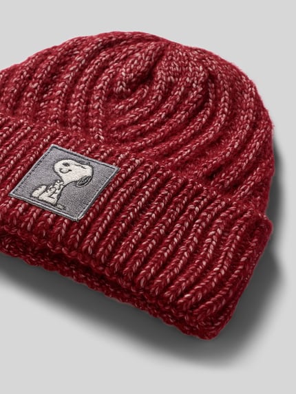 Codello Beanie met labeldetail Rood - 2