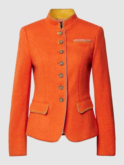 White Label Blazer met contrastgarnering Oranje - 2