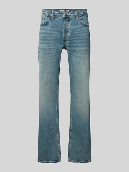 ONLY & SONS Straight fit jeans van katoenmix, model 'EDGE PERFORMACE' Lichtblauw - 2