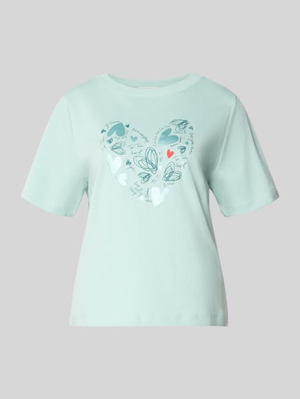 Tom Tailor Relaxed Fit T-Shirt aus reiner Baumwolle Mint 2