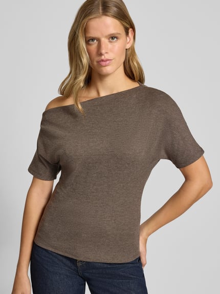 ONLY Regular Fit T-Shirt mit Viskose-Anteil Modell 'SILLY' Schoko 3